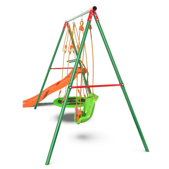 ДЕТСКИЙ КОМПЛЕКС DFC MULTIPLAY КАЧЕЛИ: ГНЕЗДО, ДЛЯ МАЛЫШЕЙ; ГОРКА