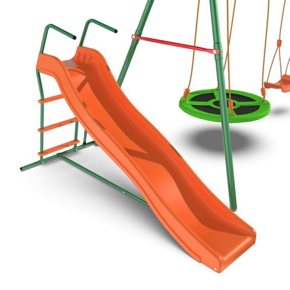ДЕТСКИЙ КОМПЛЕКС DFC MULTIPLAY КАЧЕЛИ: ВЕРЁВОЧНЫЕ, ДЛЯ МАЛЫШЕЙ, ГНЕЗДО; ГОРКА