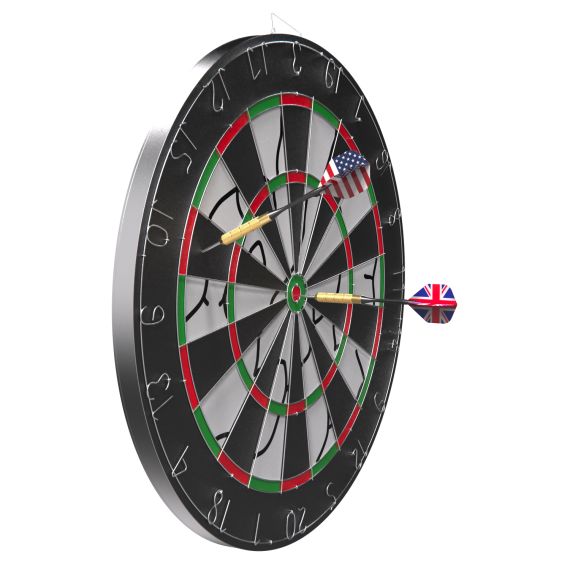 ДАРТС DFC METAL ДВУСТОРОННИЙ 45 СМ, 6 ДРОТИКОВ