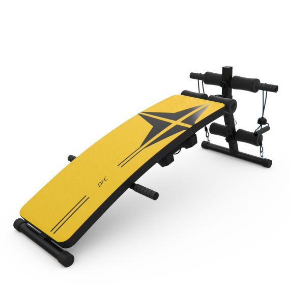 СКАМЬЯ ДЛЯ ПРЕССА DFC С ГАНТЕЛЯМИ И ЭСПАНДЕРАМИ  D102RY