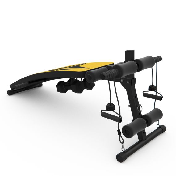 СКАМЬЯ ДЛЯ ПРЕССА DFC С ГАНТЕЛЯМИ И ЭСПАНДЕРАМИ  D102RY