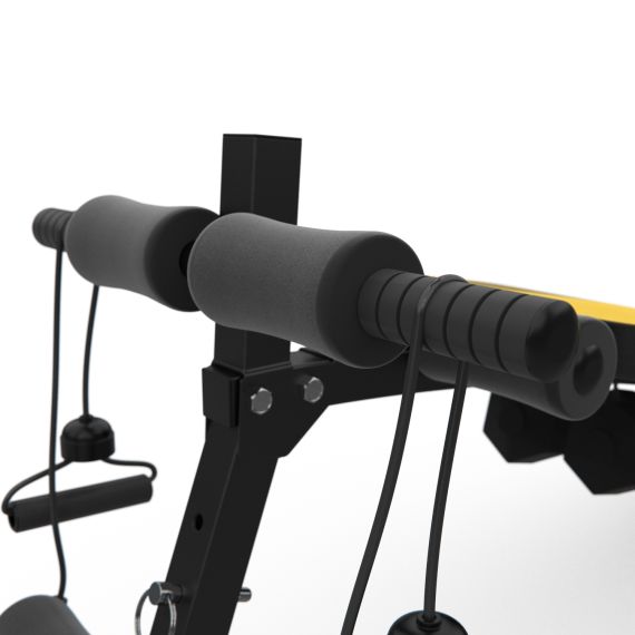 СКАМЬЯ ДЛЯ ПРЕССА DFC С ГАНТЕЛЯМИ И ЭСПАНДЕРАМИ  D102RY