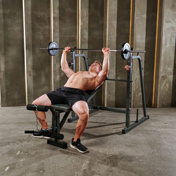 СКАМЬЯ СО СТОЙКАМИ ПОД ШТАНГУ DFC D709