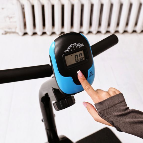 ВЕЛОТРЕНАЖЕР DFC B504R МАГНИТНЫЙ (ЧЕРНЫЙ КОРПУС, ГОЛУБАЯ ПОЛОСА)