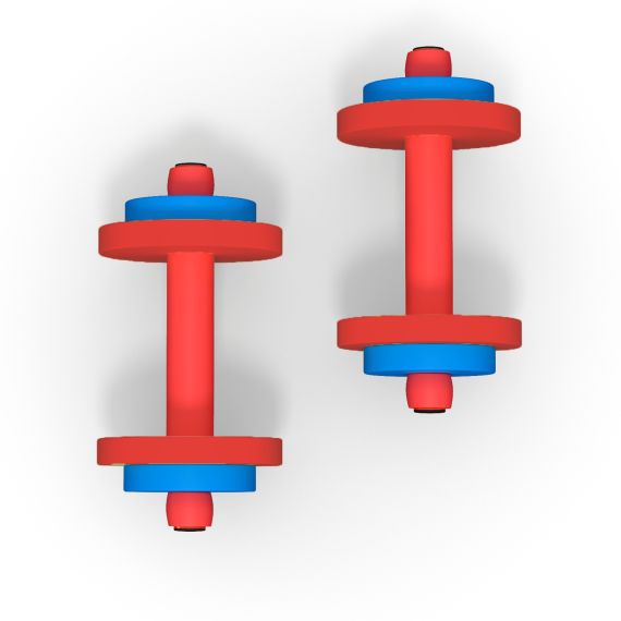 ГАНТЕЛИ ДЕТСКИЕ DFC (КОМПЛЕКТ 2 ШТ) VT-2009