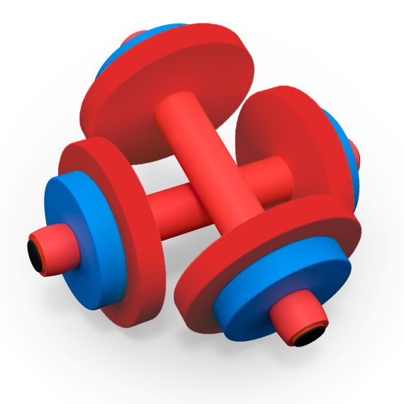 ГАНТЕЛИ ДЕТСКИЕ DFC (КОМПЛЕКТ 2 ШТ) VT-2009