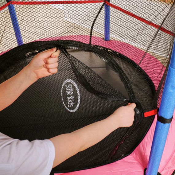 БАТУТ ДЕТСКИЙ DFC SMRKIDS 55" С СЕТКОЙ, PINK