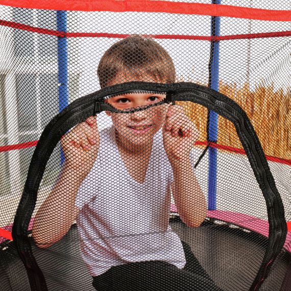 БАТУТ ДЕТСКИЙ DFC SMRKIDS 55" С СЕТКОЙ, PINK