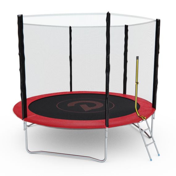 БАТУТ С СЕТКОЙ DFC PELPO 10FT С ЛЕСТНИЦЕЙ, RED