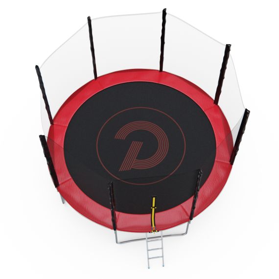 БАТУТ С СЕТКОЙ DFC PELPO 12FT С ЛЕСТНИЦЕЙ, RED