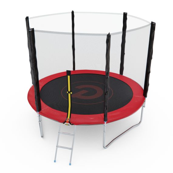 БАТУТ С СЕТКОЙ DFC PELPO 8FT С ЛЕСТНИЦЕЙ, RED