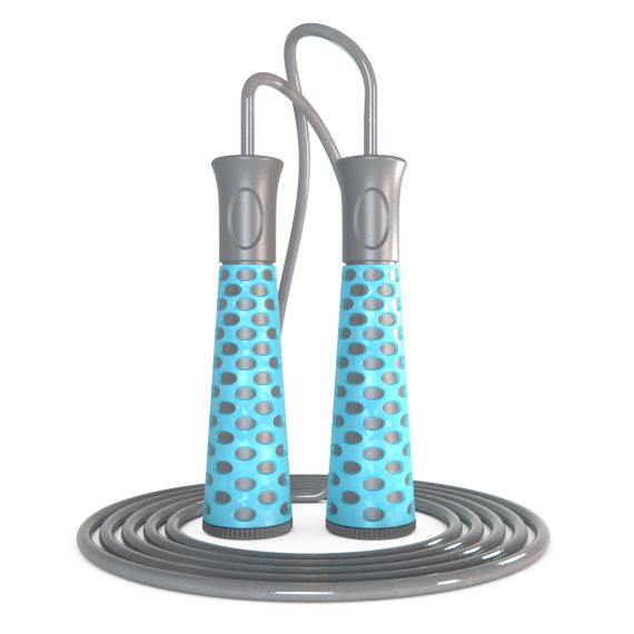 СПОРТИВНАЯ СКАКАЛКА DFC С ПОДШИПНИКАМИ / 300 СМ / ГОЛУБАЯ