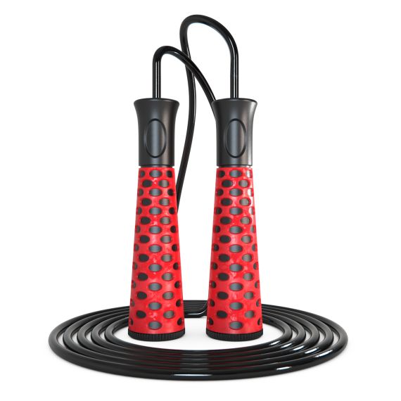 СПОРТИВНАЯ СКАКАЛКА DFC С ПОДШИПНИКАМИ / 300 СМ / КРАСНАЯ