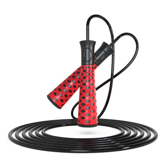 СПОРТИВНАЯ СКАКАЛКА DFC С ПОДШИПНИКАМИ / 300 СМ / КРАСНАЯ