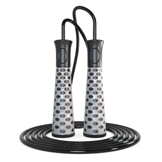 СПОРТИВНАЯ СКАКАЛКА DFC С ПОДШИПНИКАМИ / 300 СМ / СЕРАЯ