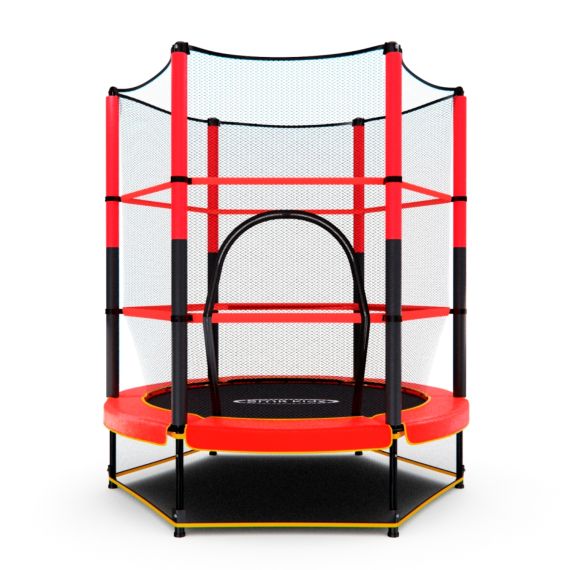 БАТУТ ДЕТСКИЙ DFC TRAMPOLINE-RED 55" С СЕТКОЙ