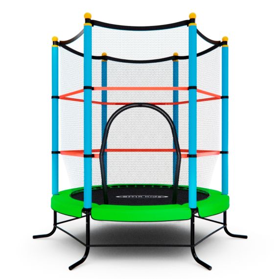 БАТУТ ДЕТСКИЙ DFC SMRKIDS 55" С СЕТКОЙ, GREEN