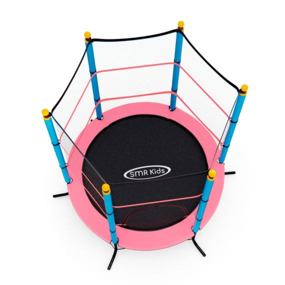 БАТУТ ДЕТСКИЙ DFC SMRKIDS 55" С СЕТКОЙ, PINK