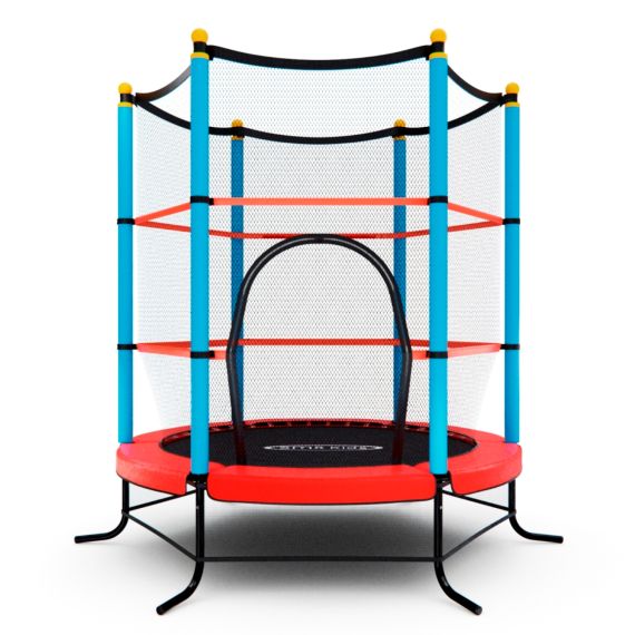 БАТУТ ДЕТСКИЙ DFC SMRKIDS 55" С СЕТКОЙ, RED