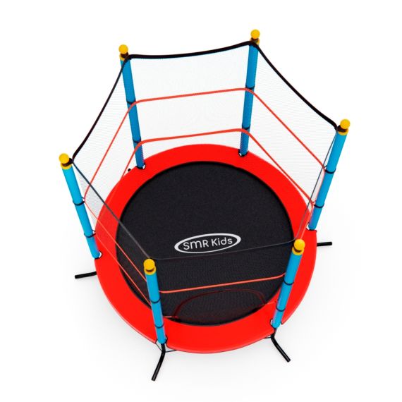 БАТУТ ДЕТСКИЙ DFC SMRKIDS 55" С СЕТКОЙ, RED