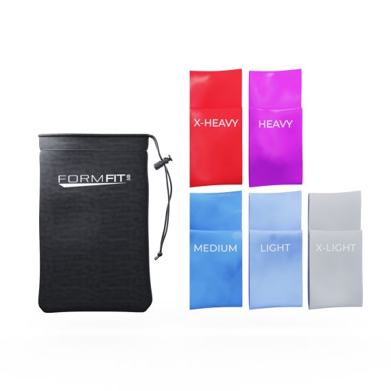 РЕЗИНКИ ДЛЯ ФИТНЕСА DFC / ЛЕНТОЧНЫЙ ЭСПАНДЕР НАБОР 5 ШТ