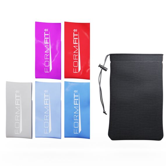 РЕЗИНКИ ДЛЯ ФИТНЕСА DFC / ЛЕНТОЧНЫЙ ЭСПАНДЕР НАБОР 5 ШТ