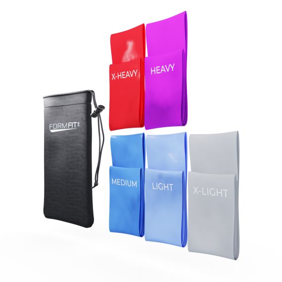 РЕЗИНКИ ДЛЯ ФИТНЕСА DFC / ЛЕНТОЧНЫЙ ЭСПАНДЕР НАБОР 5 ШТ