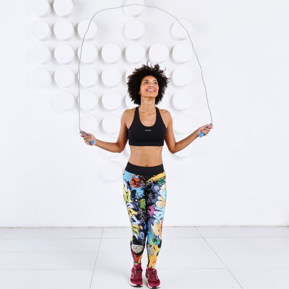 СПОРТИВНАЯ СКАКАЛКА DFC С ПОДШИПНИКАМИ / 300 СМ / ГОЛУБАЯ