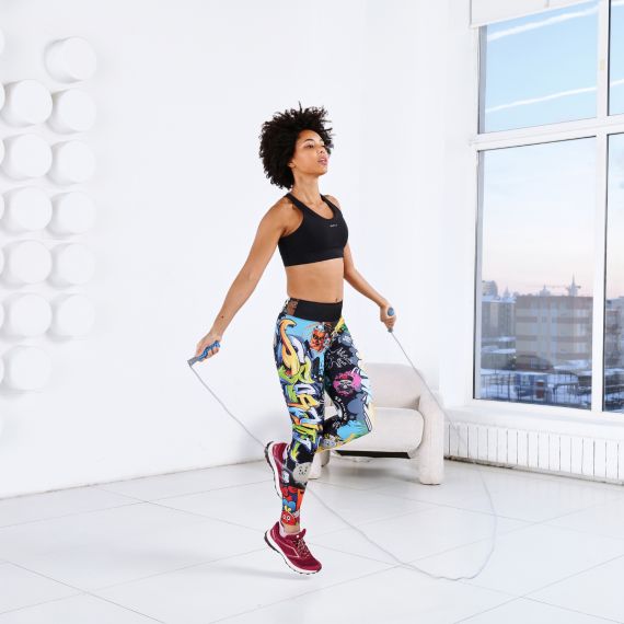 СПОРТИВНАЯ СКАКАЛКА DFC С ПОДШИПНИКАМИ / 300 СМ / ГОЛУБАЯ