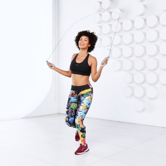 СПОРТИВНАЯ СКАКАЛКА DFC С ПОДШИПНИКАМИ / 300 СМ / ГОЛУБАЯ