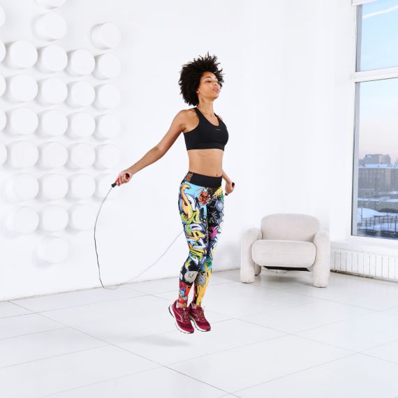 СПОРТИВНАЯ СКАКАЛКА DFC С ПОДШИПНИКАМИ / 300 СМ / КРАСНАЯ