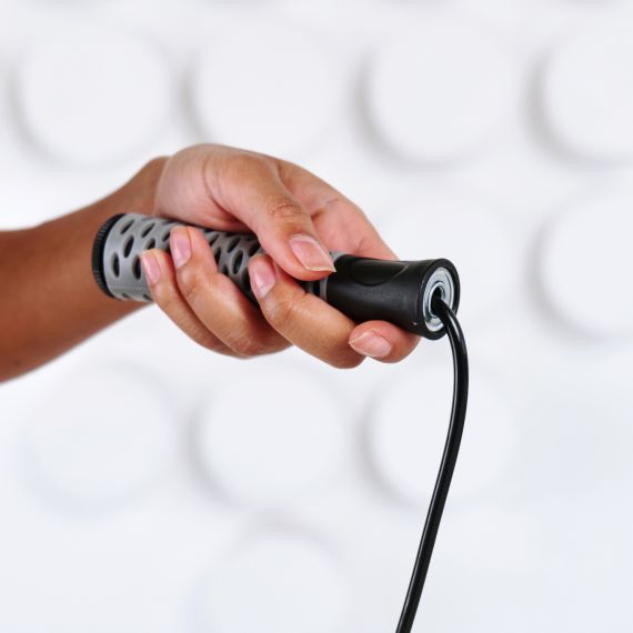 СПОРТИВНАЯ СКАКАЛКА DFC С ПОДШИПНИКАМИ / 300 СМ / СЕРАЯ