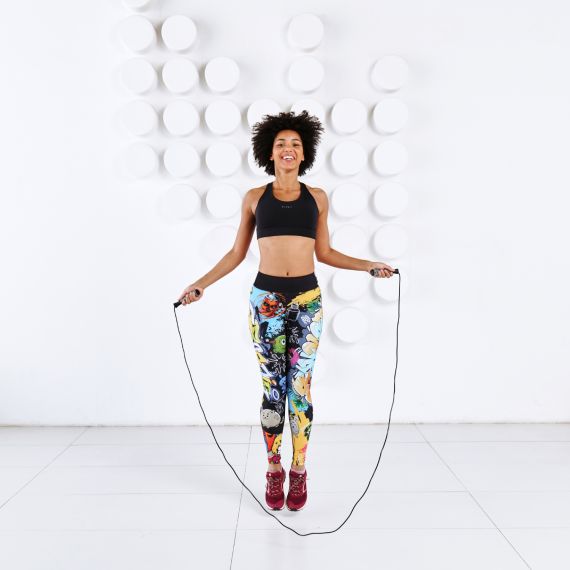 СПОРТИВНАЯ СКАКАЛКА DFC С ПОДШИПНИКАМИ / 300 СМ / СЕРАЯ