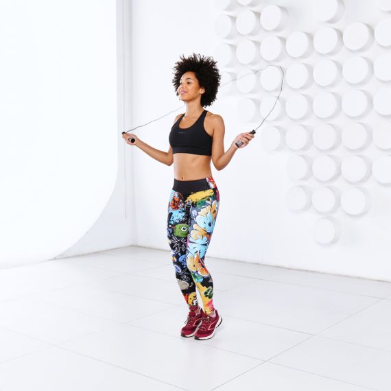 СПОРТИВНАЯ СКАКАЛКА DFC С ПОДШИПНИКАМИ / 300 СМ / СЕРАЯ