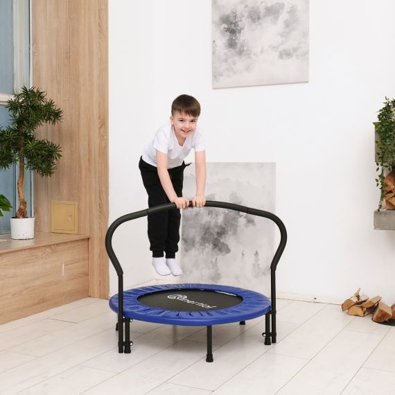 БАТУТ С ПОРУЧНЕМ DFC JUMPFIT 36'' СИНИЙ