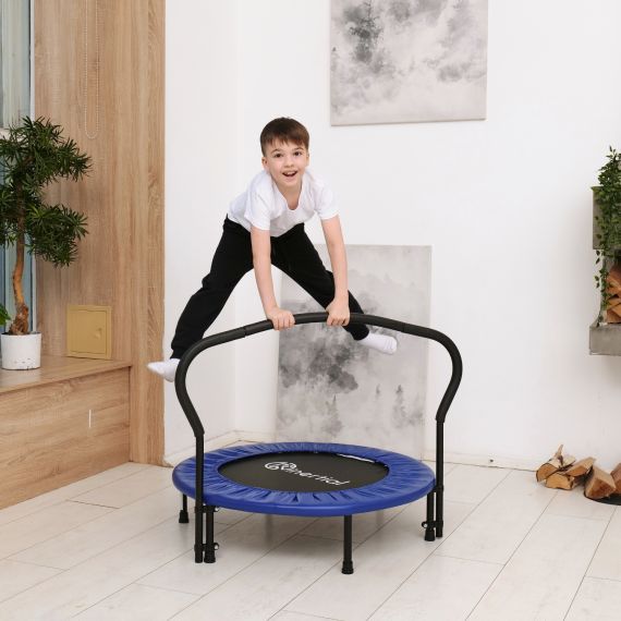 БАТУТ С ПОРУЧНЕМ DFC JUMPFIT 36'' СИНИЙ