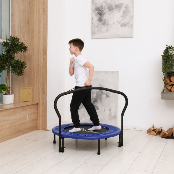 БАТУТ С ПОРУЧНЕМ DFC JUMPFIT 36'' СИНИЙ