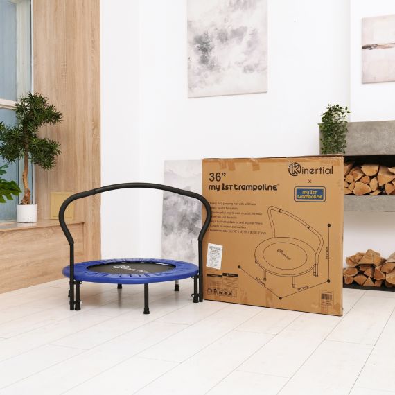 БАТУТ С ПОРУЧНЕМ DFC JUMPFIT 36'' СИНИЙ