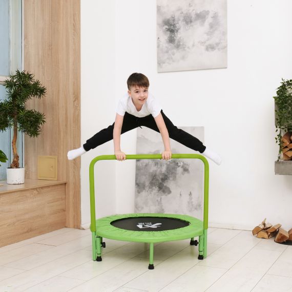 БАТУТ С ПОРУЧНЕМ DFC JUMPFIT 36'' ЗЕЛЕНЫЙ