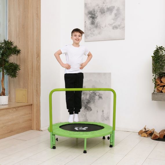 БАТУТ С ПОРУЧНЕМ DFC JUMPFIT 36'' ЗЕЛЕНЫЙ