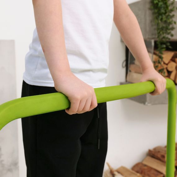 БАТУТ С ПОРУЧНЕМ DFC JUMPFIT 36'' ЗЕЛЕНЫЙ