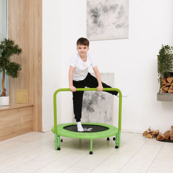 БАТУТ С ПОРУЧНЕМ DFC JUMPFIT 36'' ЗЕЛЕНЫЙ