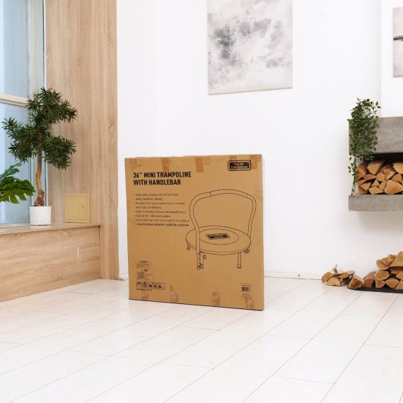 БАТУТ С ПОРУЧНЕМ DFC JUMPFIT 36'' ЗЕЛЕНЫЙ