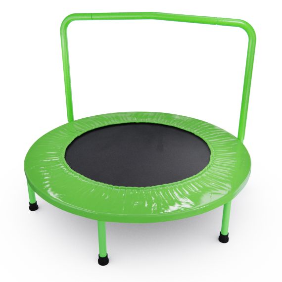 БАТУТ С ПОРУЧНЕМ DFC JUMPFIT 36'' ЗЕЛЕНЫЙ