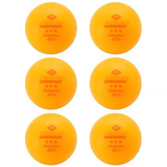 МЯЧИКИ ДЛЯ Н/ТЕННИСА DONIC EXCLUSIVE 3* 40+, 6 ШТУК, ОРАНЖЕВЫЙ