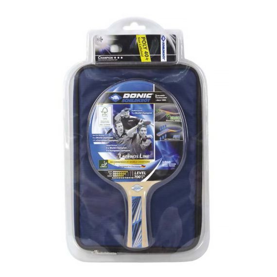 НАБОР DONIC LEGENDS 700  (1 РАКЕТКА, 3 МЯЧА CHAMPION 3* 40+, ЧЕХОЛ)