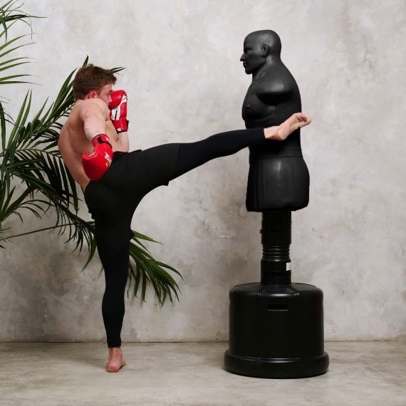 МАНЕКЕН DFC BOXING PUNCHING MAN-HEAVY C РЕГУЛИРОВКОЙ ВЫСОТЫ  TLS-AB (ЧЕРНЫЙ)