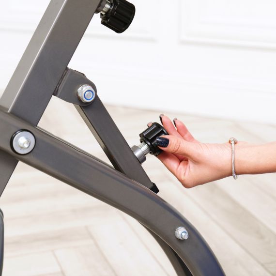 ВЕЛОТРЕНАЖЕР X-BIKE DFC MBB С ЭСПАНДЕРАМИ, СЕРО-ЖЕЛТЫЙ