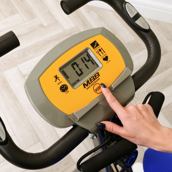 ВЕЛОТРЕНАЖЕР X-BIKE DFC MBB С ЭСПАНДЕРАМИ, СЕРО-ЖЕЛТЫЙ