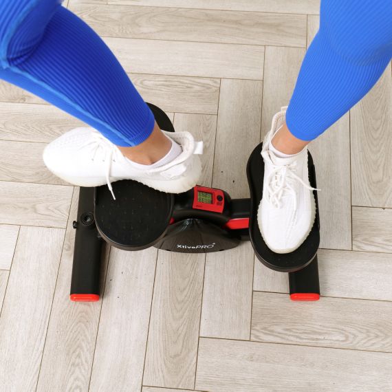 БАЛАНСИРОВОЧНЫЙ СТЕППЕР DFC XTIVEPRO С ЭСПАНДЕРАМИ, ЧЕРНО-КРАСНЫЙ